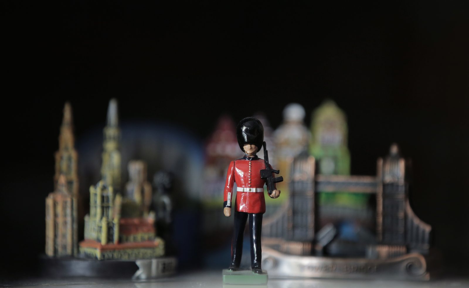London Souvenir Figurines with a Royal Guard