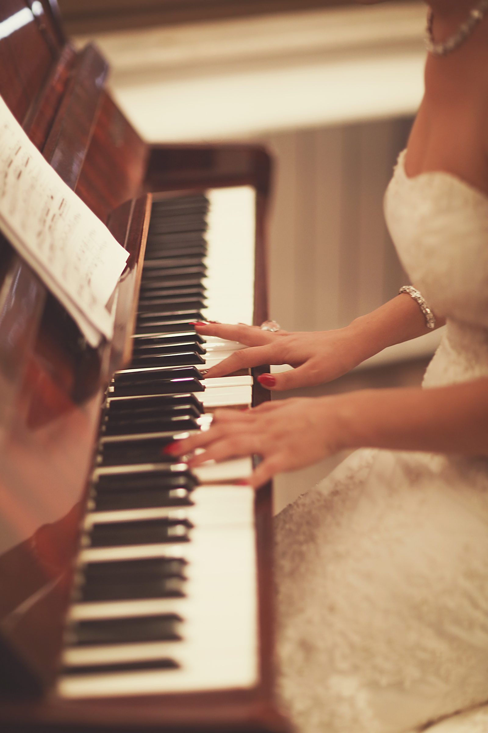 Bride Playing the Piano
