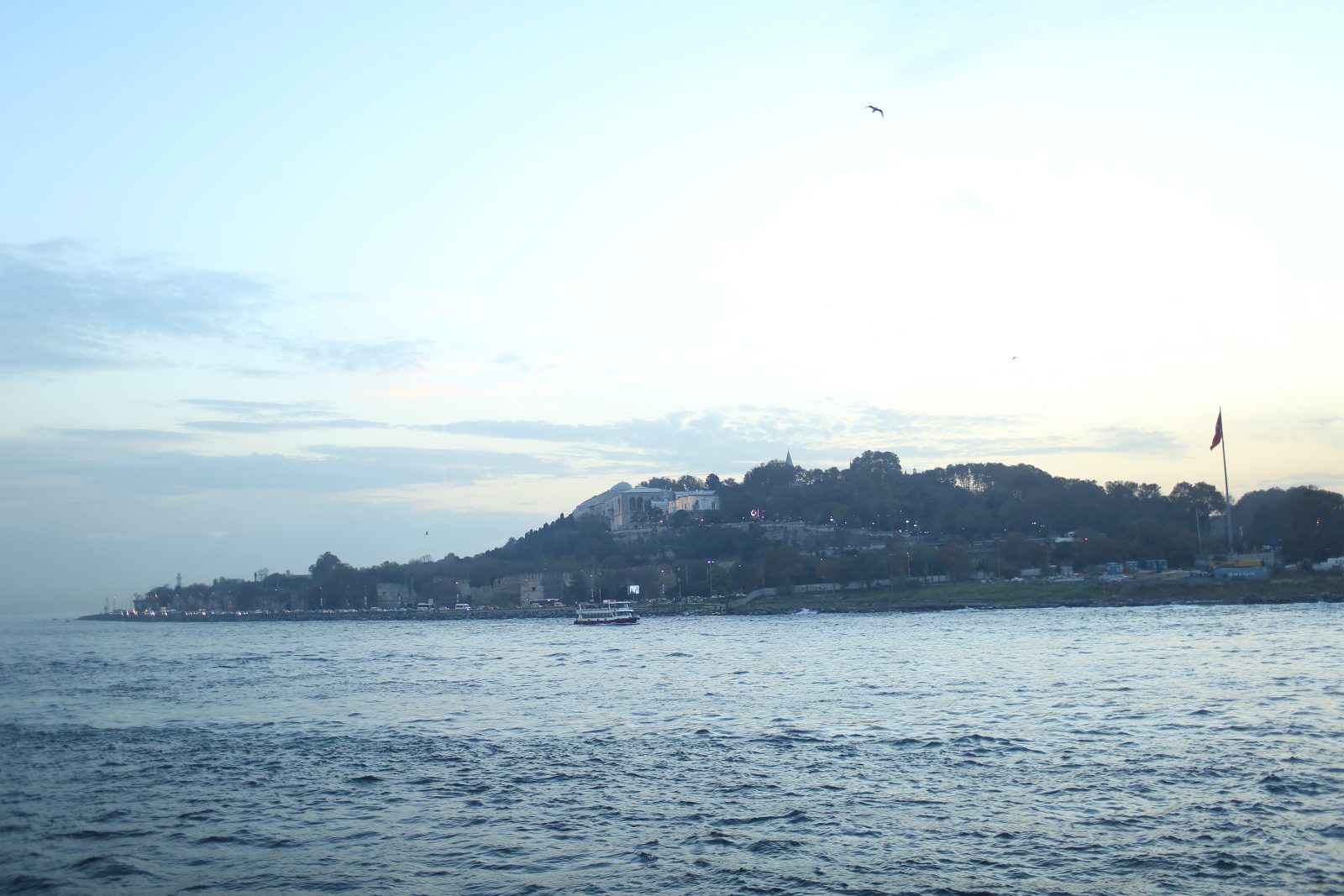 Green Hill Above the Sea in Istanbul