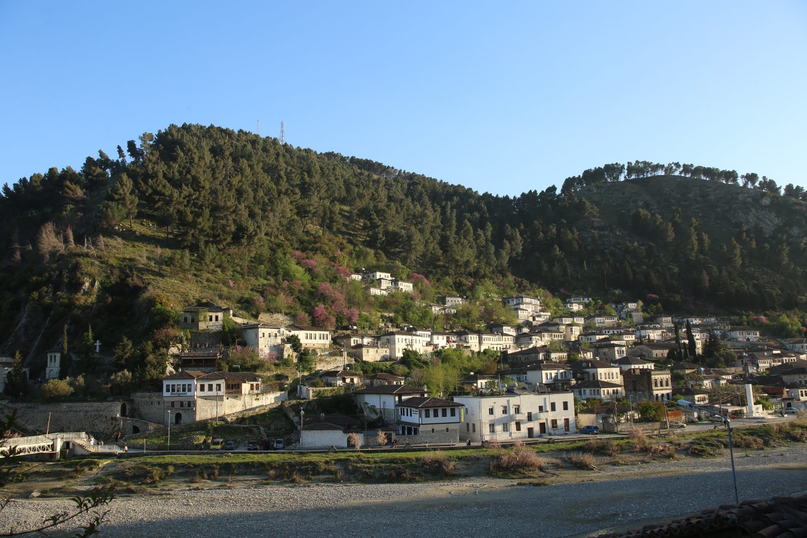 Hillside Old Town Above a River