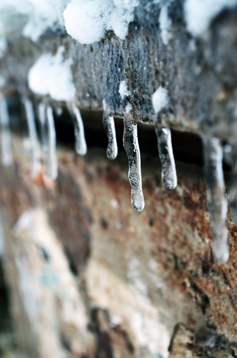 Icicles Hanging from a Frozen Ledge