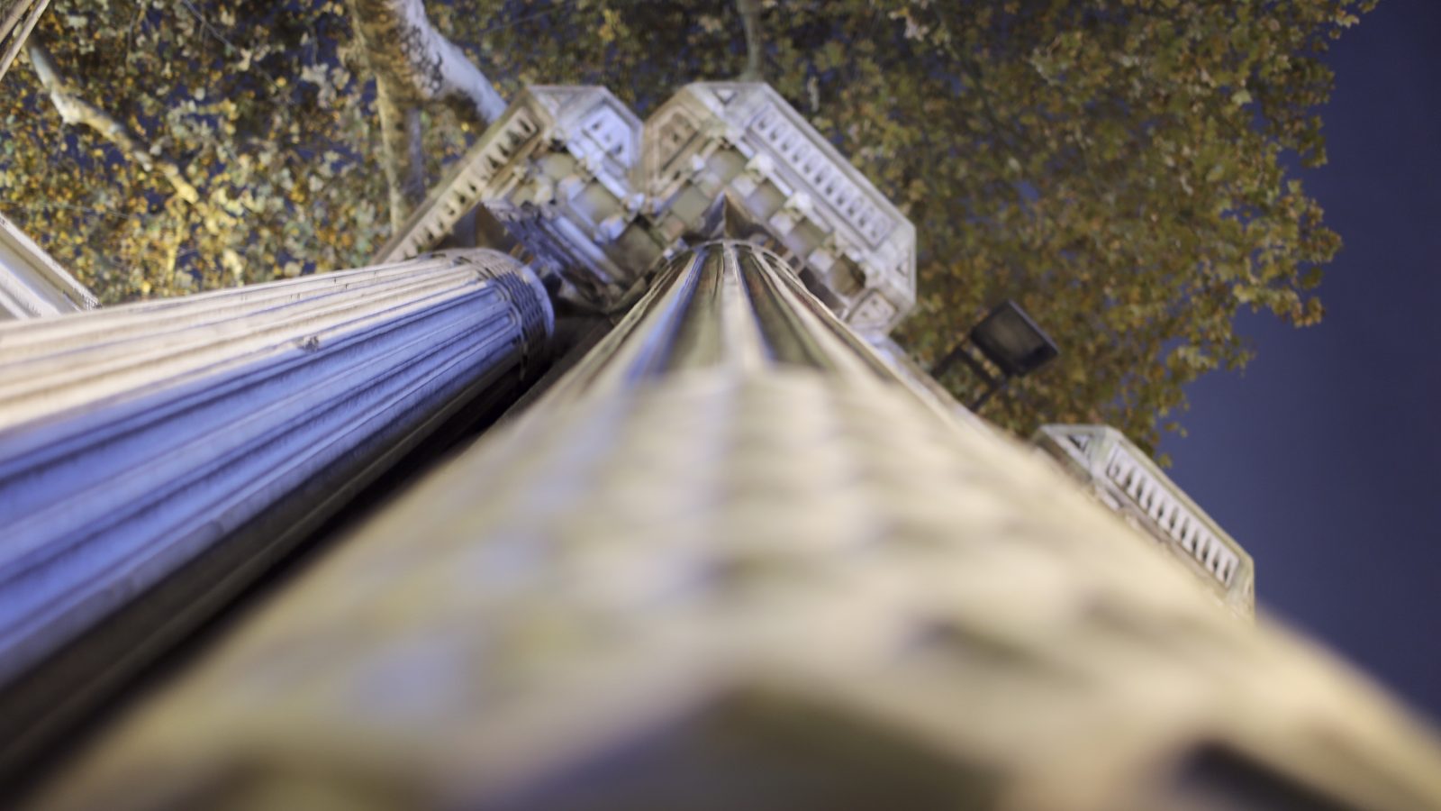 Looking Up a Classical Column in Istanbul
