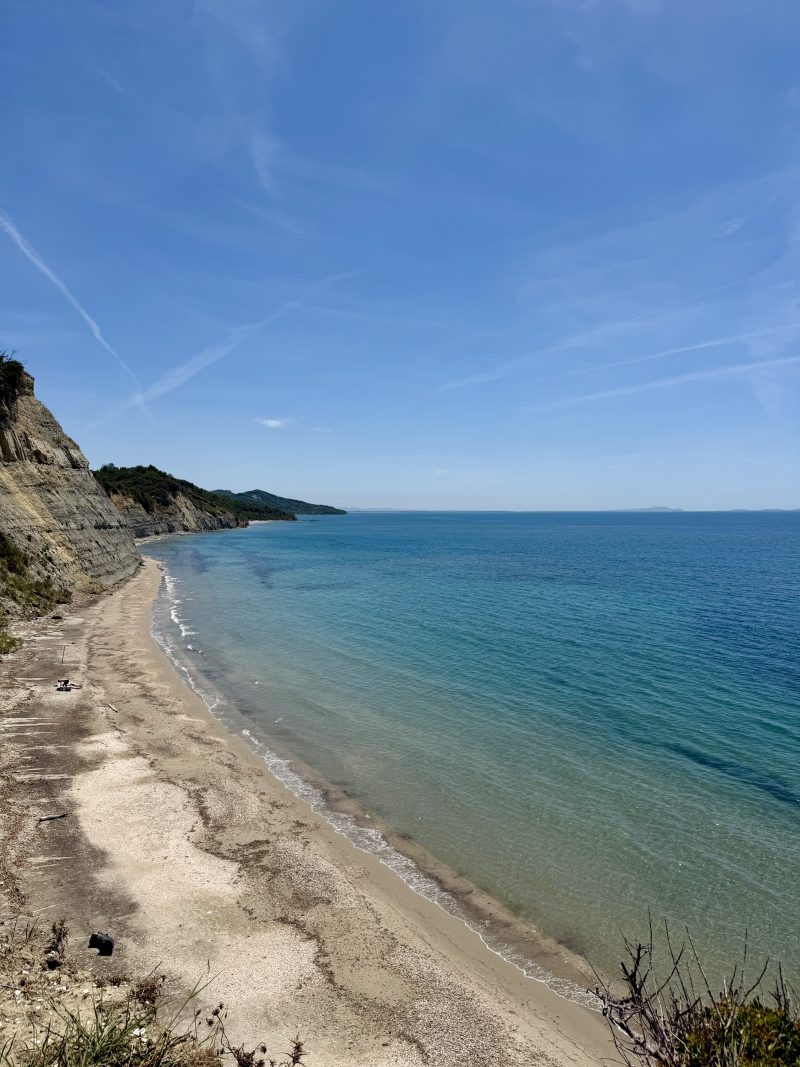 Long Empty Beach Beside a Calm Turquoise Sea