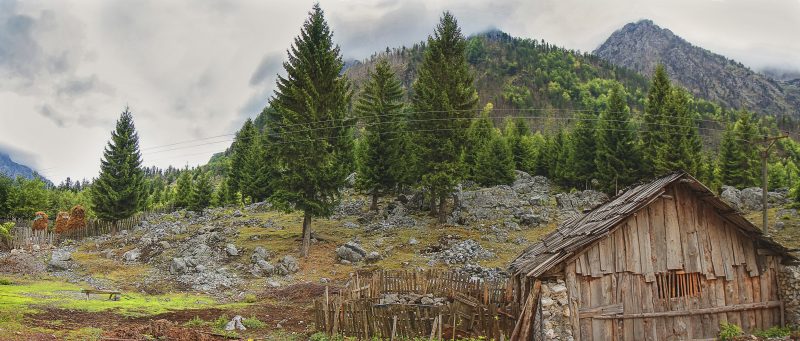 Wooden Cabin Below the Peaks of Valbona